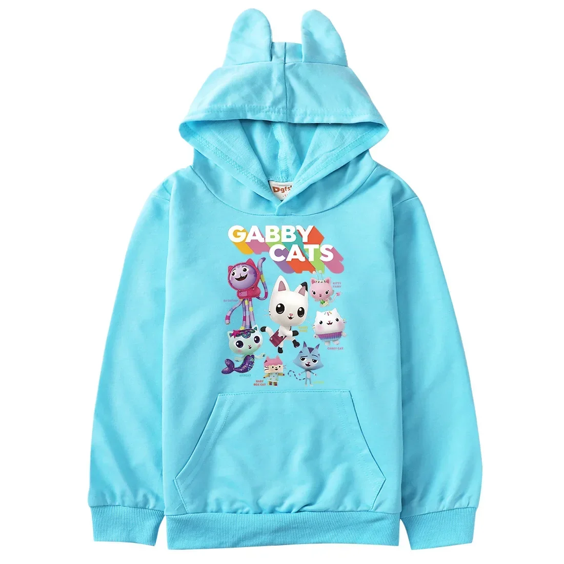 Худи детское с кошачьими ушками и карманами для девочек