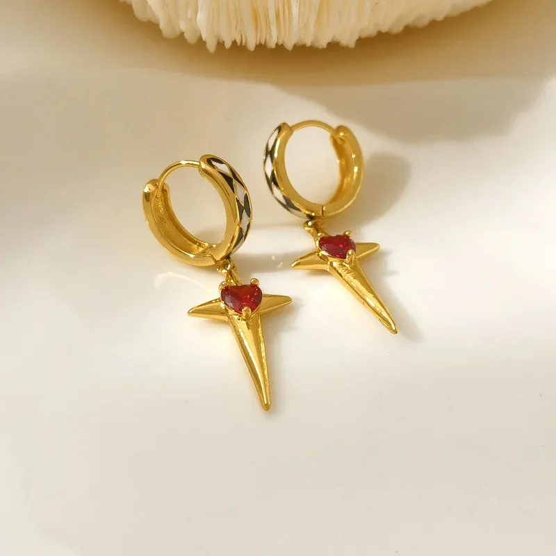 Модные ювелирные изделия красное сердце звезда горячая Распродажа красивый