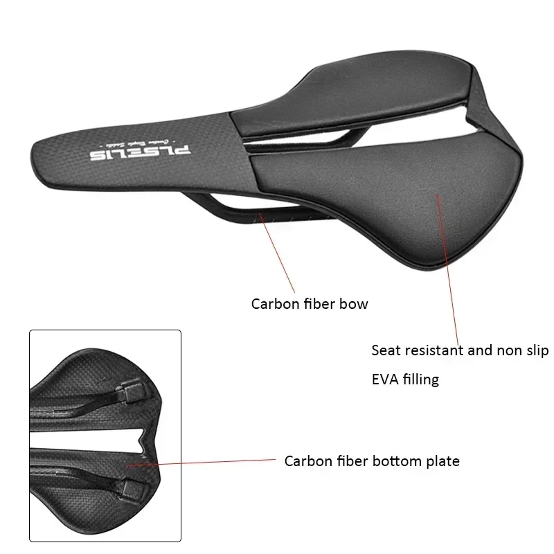 Велосипедное седло Сверхлегкое полое углеродное волокно Удобное дышащее MTB