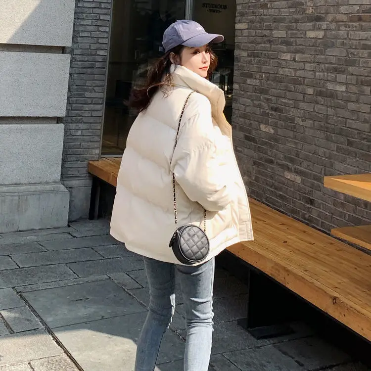 Winter Parkas Women Short Padded Jacket 2023 New Korean Style Loose Harajuku Bread Jacket Female Thick Padded Jackets Student