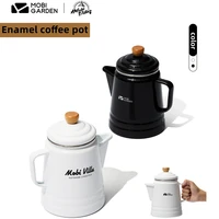 mobi garden camping outdoor picnic making tea making coffee teapot household enamel kettle coffee pot