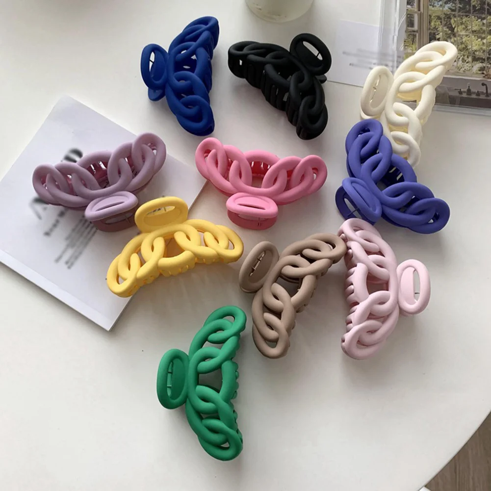 1PC Frosted Moon Cambered Hair Claw Women Hair Crab Hair Accessories Candy Colors Hairpins Korean Simple Style 2022 NEW