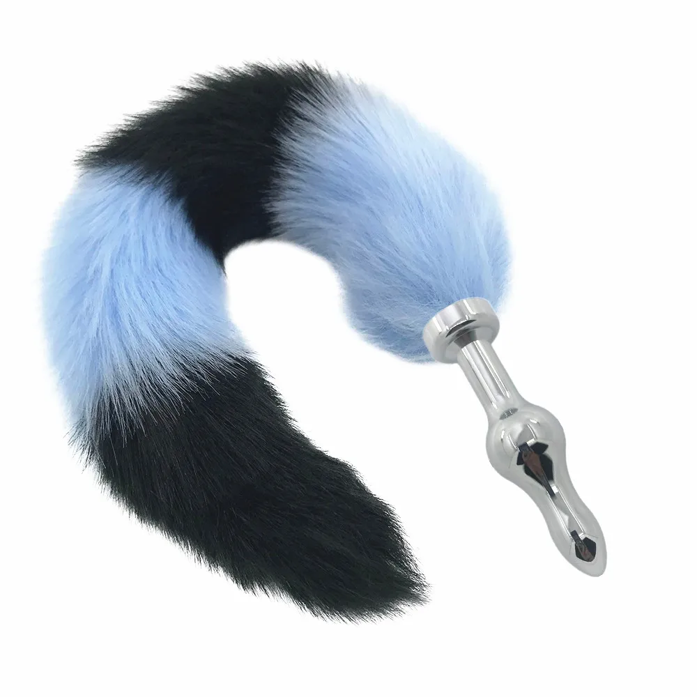 Искусственный Лисий хвост из нержавеющей стали секс-игрушка гладкая
