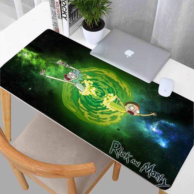 

Anime Large Mouse Pad Xxl Computer Mousepad Tapis De Souris for Gamer Office PC Desk Mat Keyboard Rick Mouse Pad Christmas Gift