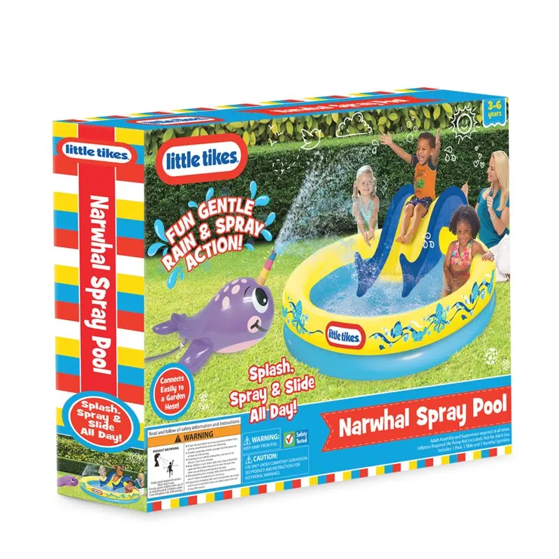

Little Tikes LT Narwhal Spray Pool, Kids ages 3-6