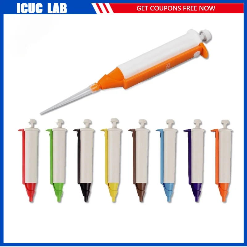 10pcs / Lot Fixed Volume Pipette for Sale 4ul-100ul Lab and Medical Micropipette