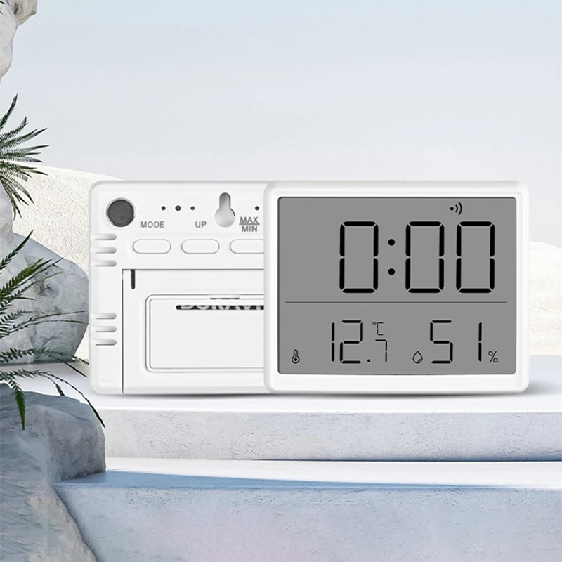 Ультратонкий будильник с ЖК-дисплеем цифровой Термогигрометр большим экраном