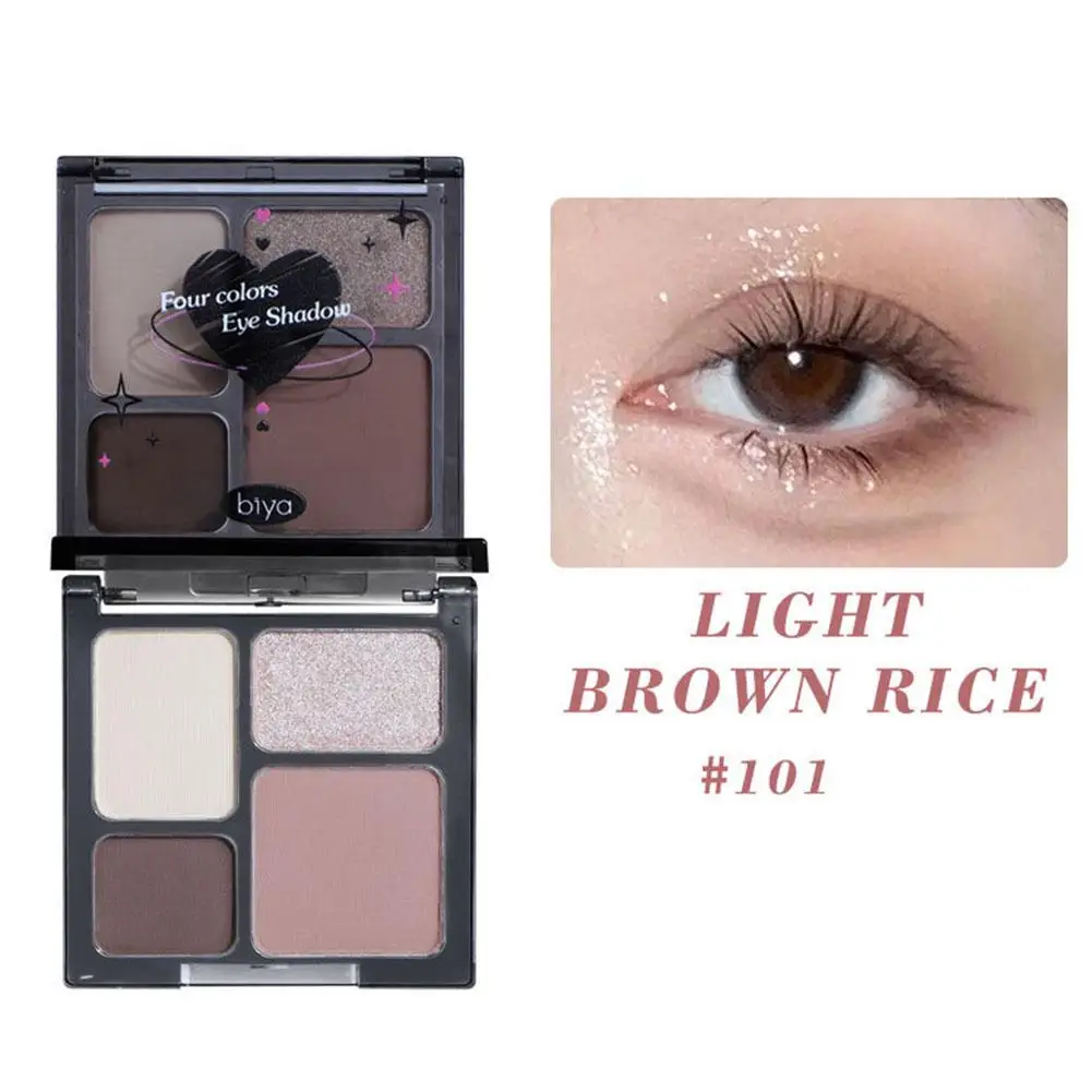 Палитра теней для век синие фиолетовые дымчатые тени цвета 4 матовые женские