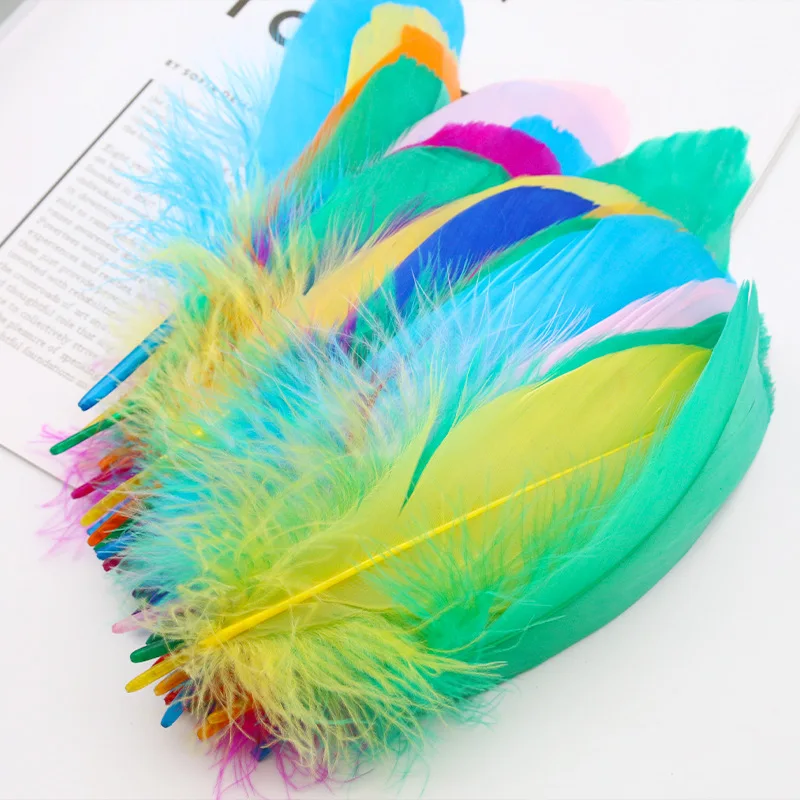 

12-18CM goose feather big floating feather diy color feather headdress craft decoration material wedding material