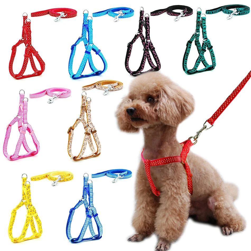 

Small Dog Cat Harness Leash Adjustable Vest Collar Puppy Outdoor Walking Chihuahua Terier Schnauzer