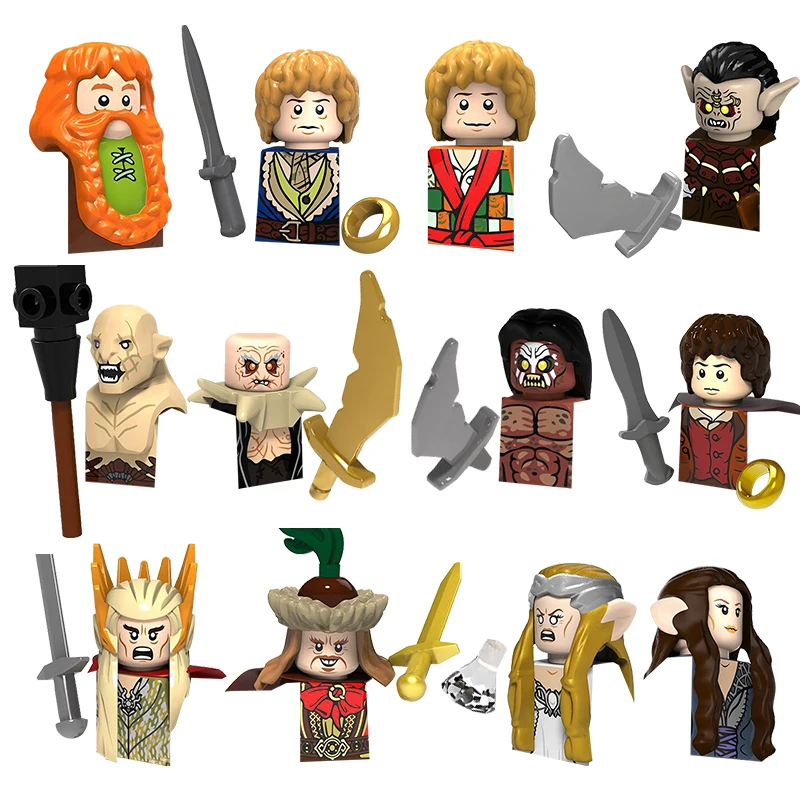 Конструктор MOC в средневековом стиле черные фигурки Саурона кольцо аксессуары