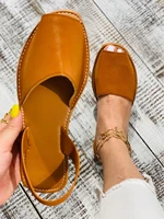faux leather peep toe slingback sandals