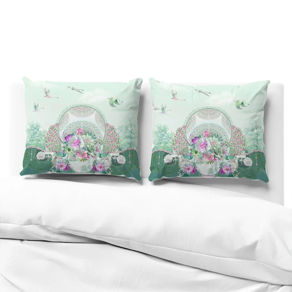 

Luxury Pillow cover for sofa Decorative pillow case Bedding Pillowcase Pillowcovers 50x70 50x75 50x80 Customized oil flower fly