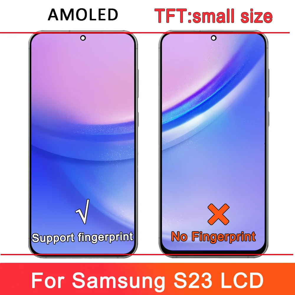 Фото TFT высокое качество для Samsung S23 ЖК-дисплей с цифровым преобразователем сенсорного экрана для Samsung S911 S911B S911U ЖК-экран с отделкой рамки №5