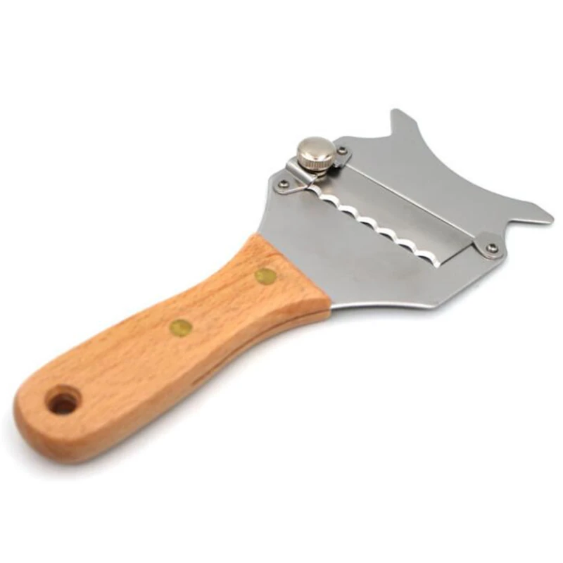 

Wooden Handle Slicer Truffles Grater Chocolate Cutter Kitchen Tool Cooking Stainless Steel Butter Multifunction Cheese