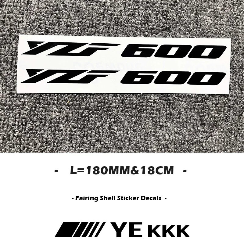 2X 180MM Motorcycle Fairing Shell Hub Head Shell Fuel Tank Sticker Decal White Black For YAMAHA YZF600 R6 YZF-600
