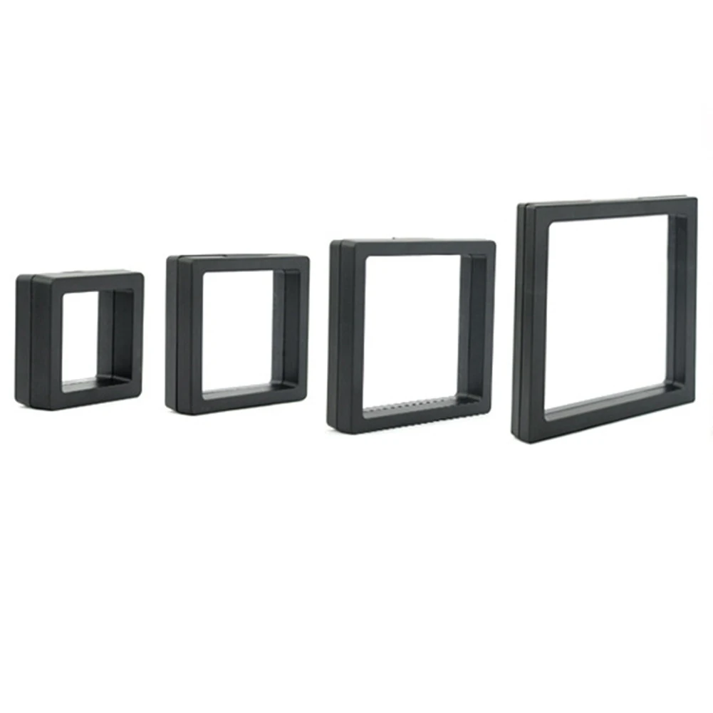 

3D Floating Display Case Stands Transparent Holder Pendant Necklace Bracelet Ring Coin Jewelry Storage Box