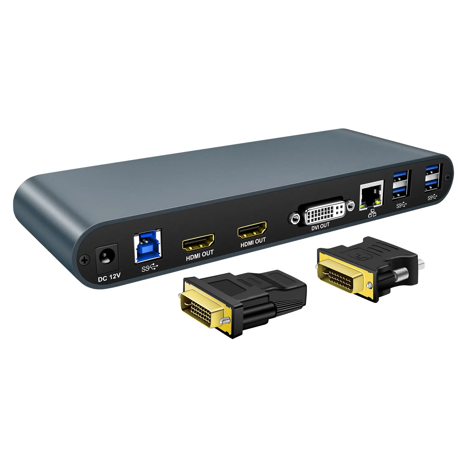 

Универсальная док-станция с 6 USB-портами, USB 3,0, HDMI и DVI/VGA