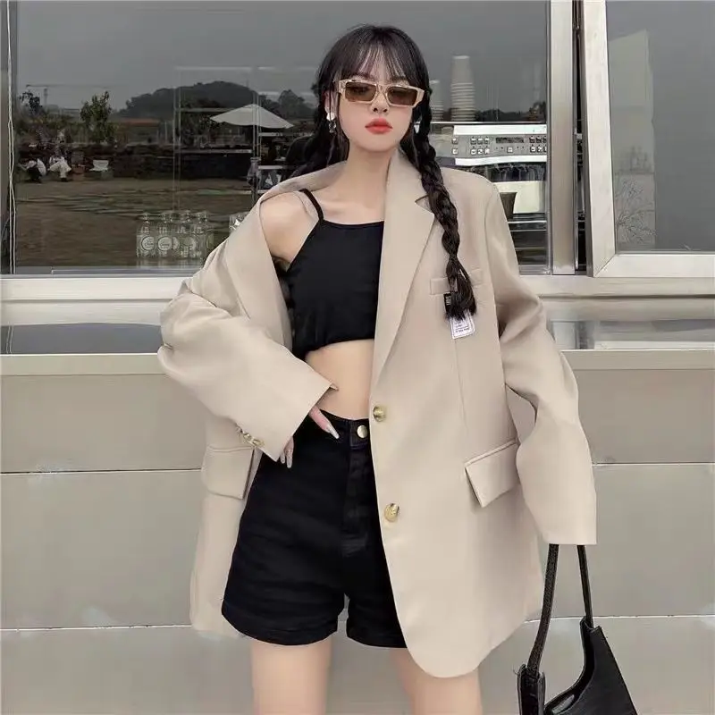 Блейзеры женские свободные крутые уличные универсальные дизайнерские весенние