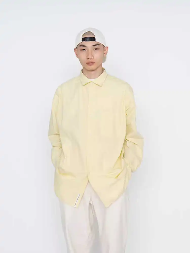 Nanamica 24AW японская однотонная рубашка с длинными рукавами мужская модная