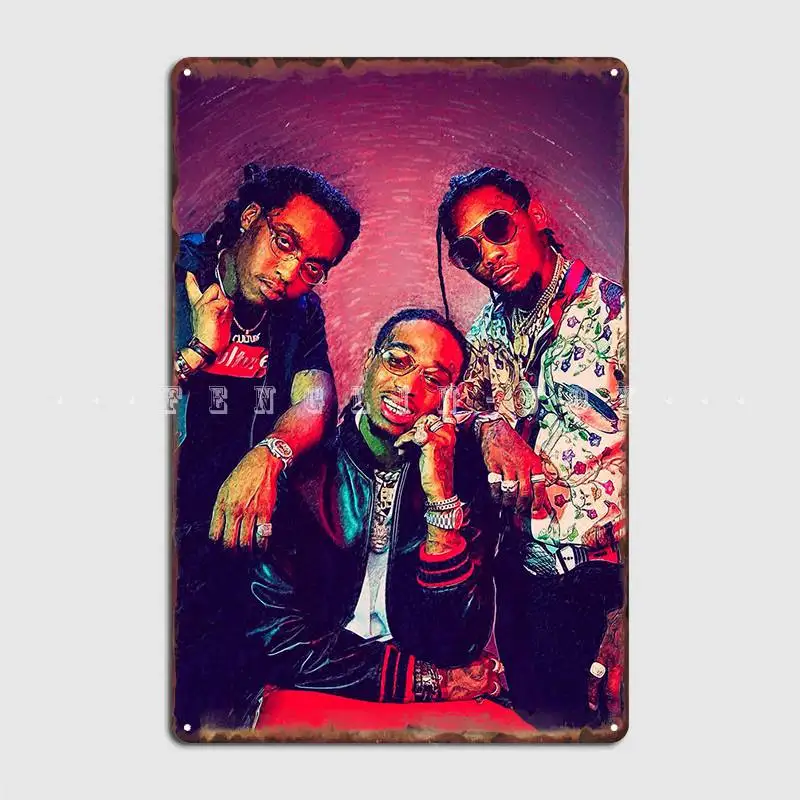 

Migos Metal Plaque Poster Plaques Kitchen Club Decoration Tin Sign Poster