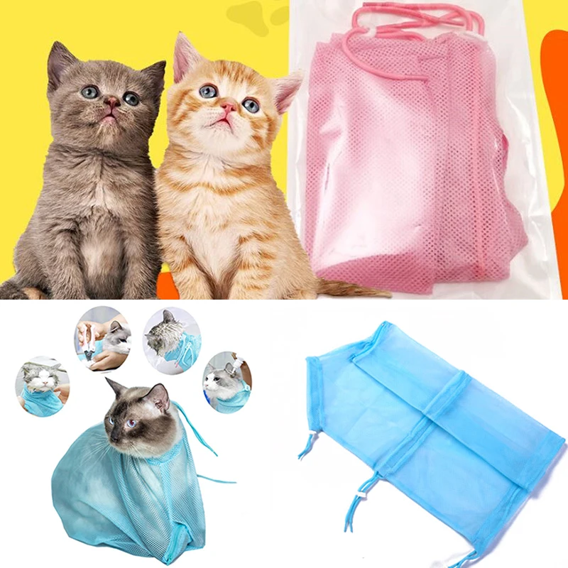 

Universal Convenient Cat Washing Shower Mesh Bag Multifunctional Durable Pet Shower Bag Adjustable Cat Grooming Supplies