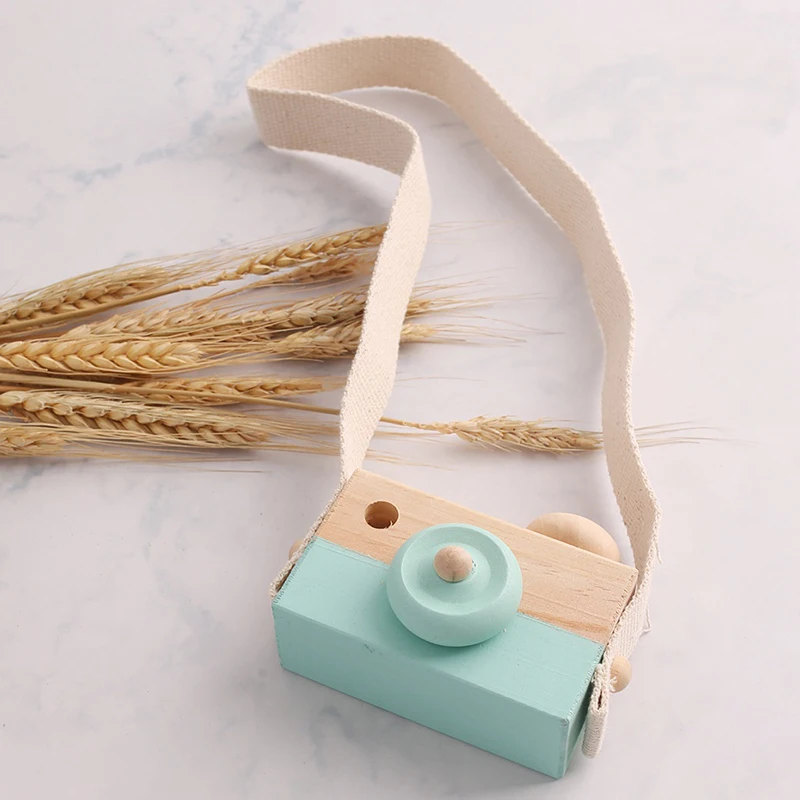 Симпатичные Детские игрушки мини-подвесная деревянная камера фотоигрушки для