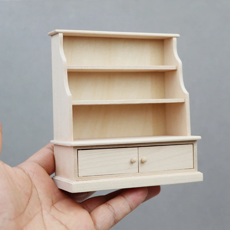1/12 Dollhouse Miniature Wooden Chinese Classical Cabinet Model Furniture Accessory For Doll House Decor Kids Pretend Play Toys