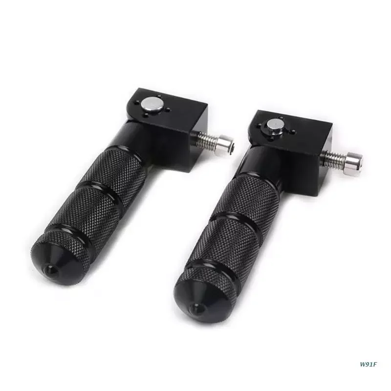 

Folding Footrests 2Pcs Aluminum Rear Pedals for Motorcycle Durable 90 Degree Folding Support Rod W91F