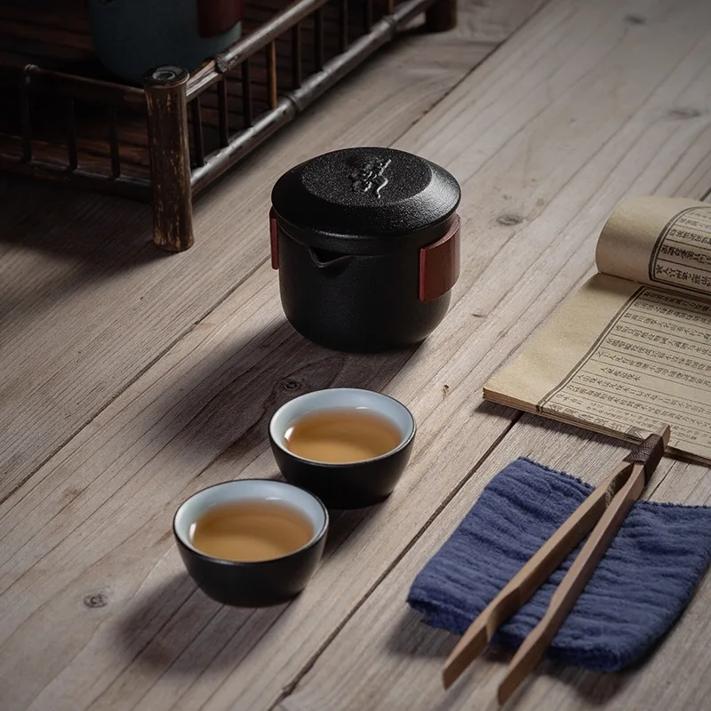 

Керамический чайник gaiwan, фарфоровые наборы, портативная дорожная посуда для напитков, один горшок