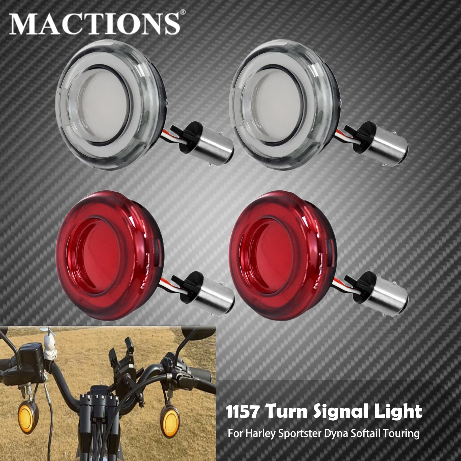 Motorcycle Turn Signal Conversions LED Panel Light 1156 1157 Bullet Style For Harley Sportster Touring Breakout Fat Boy Softail
