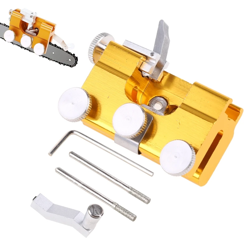 

Lightweight Portable Chainsaw Sharpening Jig with 2 Grinder Stone Easy Operation Drop Shipping