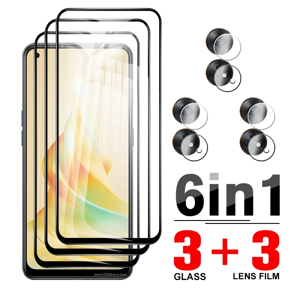 

6in1 Full Cover Protective Glass Case For Oppo Reno8 T 4G Camera Protector For Oppo Reno 8 T 8T T8 Reno8T 6.43'' Tempered Film