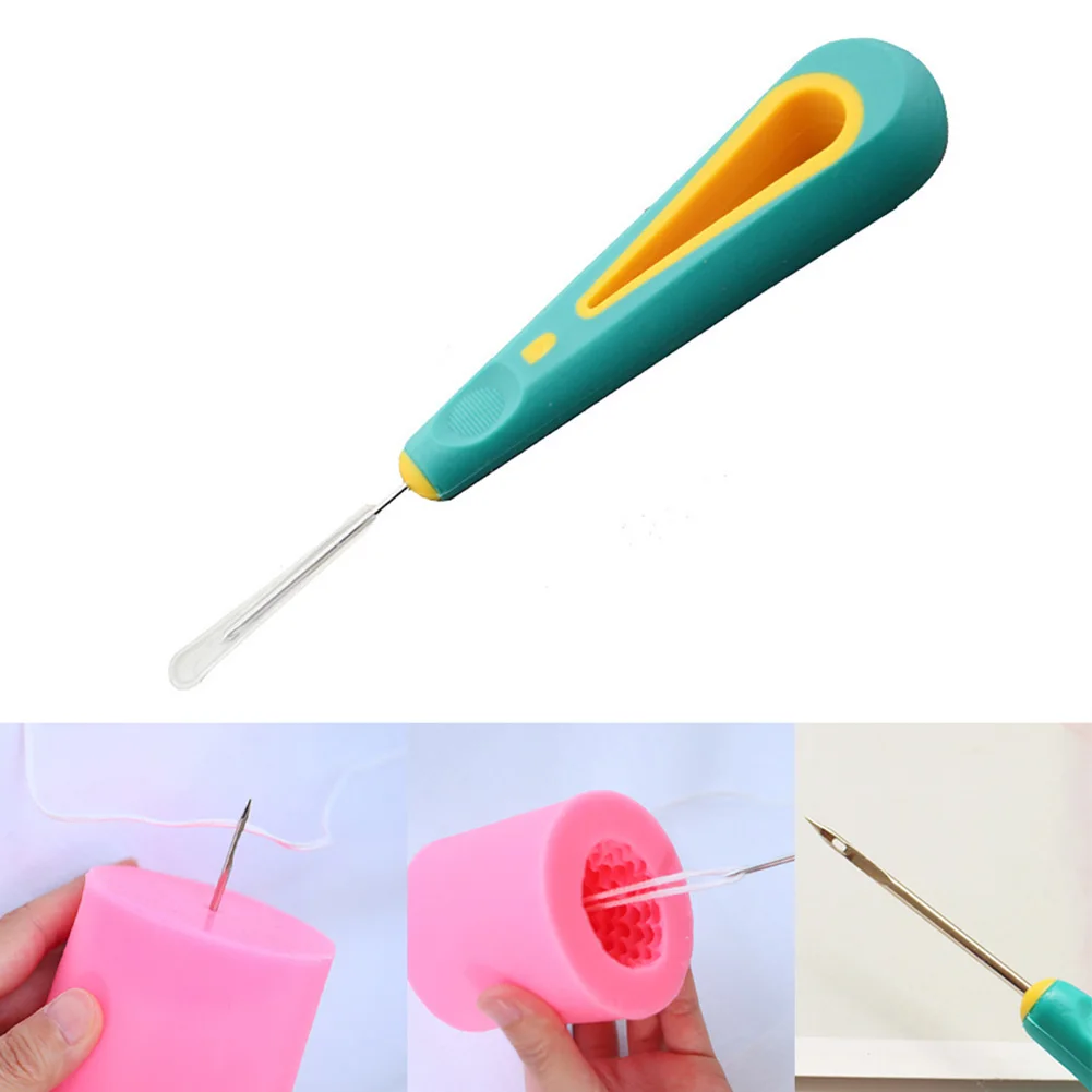

Hole Cone Iron Hook DIY Silicone Making Punch Needle Manual Tools with Silicone Hand for Household Manual Shoe Repair Tools