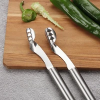 stainless steel cut pepper to core household tiger skin green pepper seeded vegetable slicer tomato core remover deseeder tool