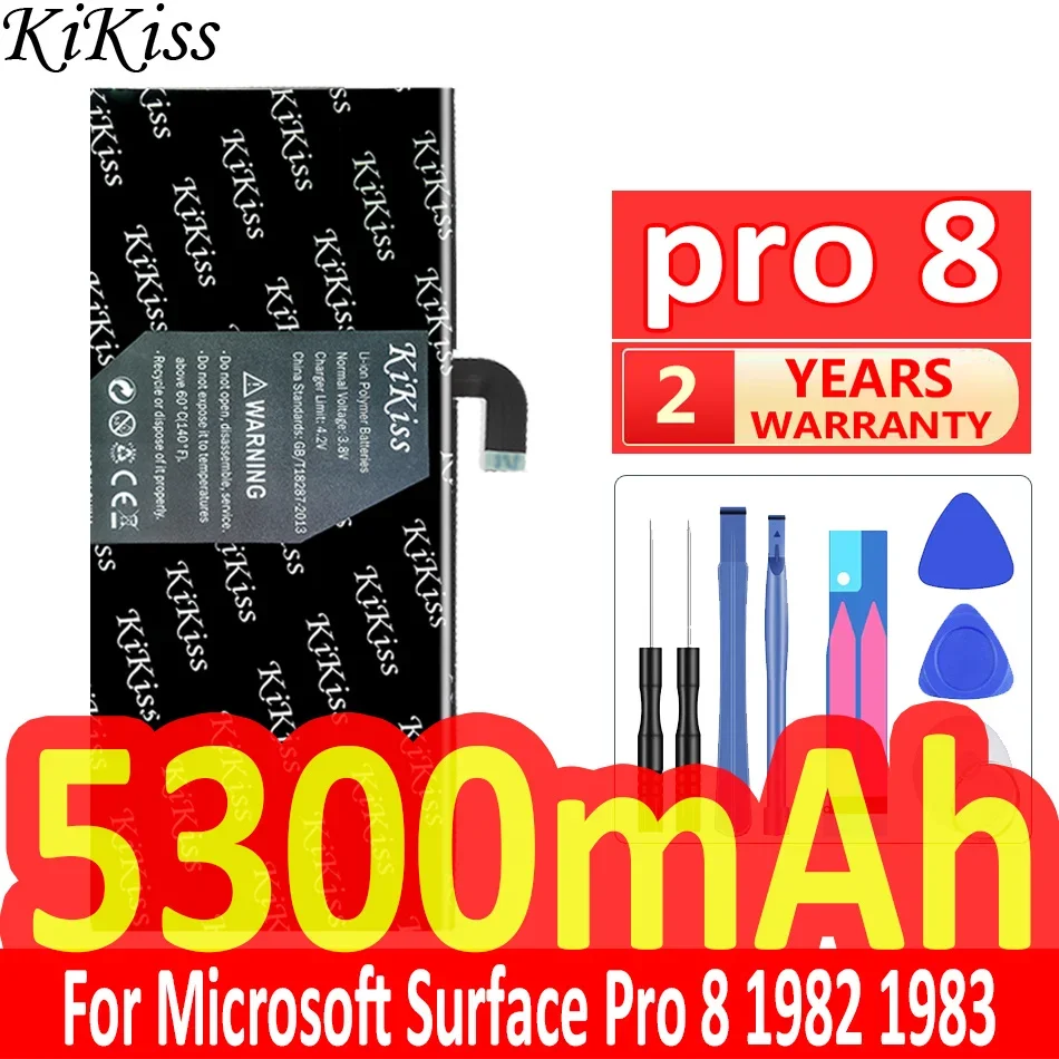 

Мощная батарея KiKiss pro 8 5300 мАч (96BTA016H 96BTA015H) для планшета Microsoft Surface Pro8 1982 1983