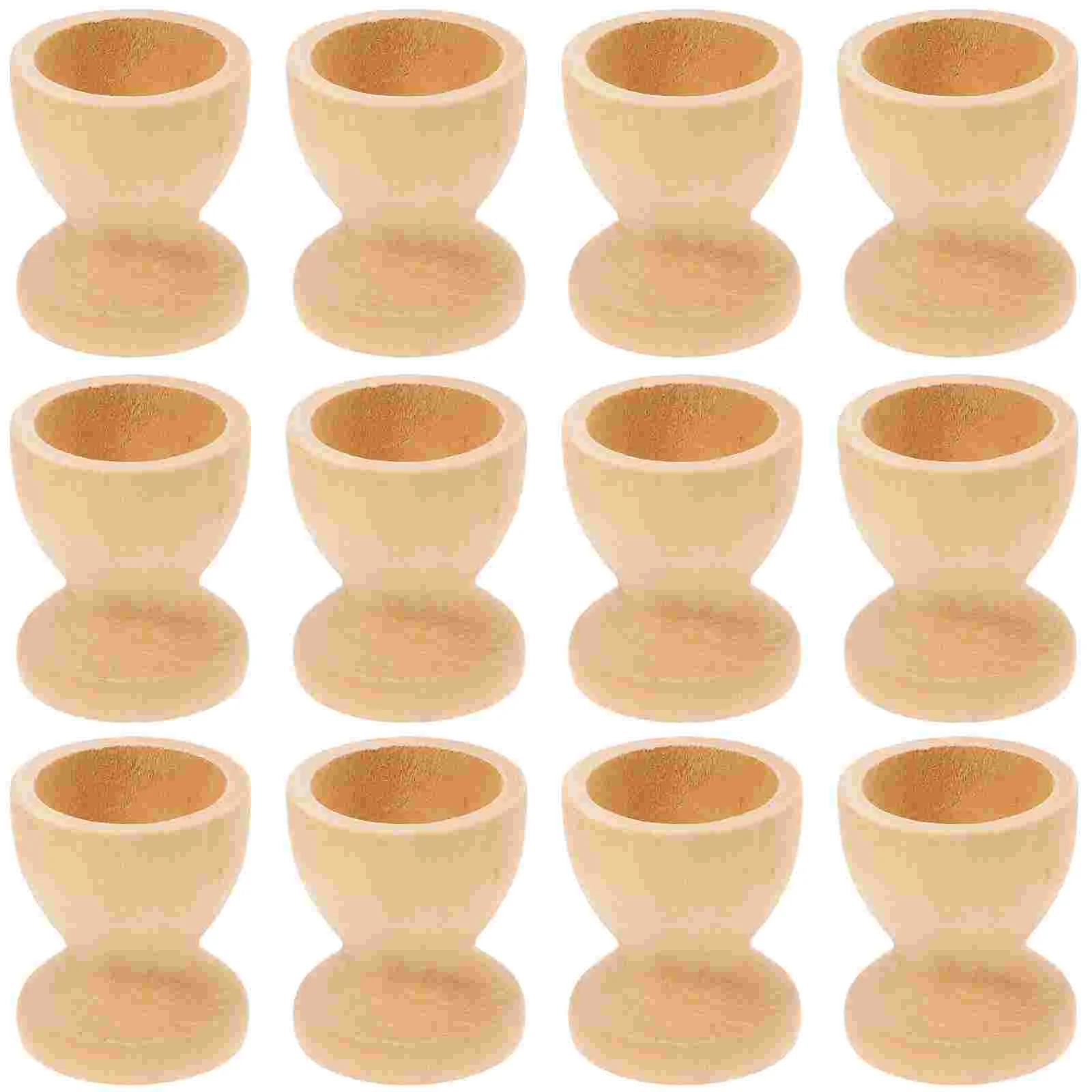 

Egg Holder Wooden Easter Cup Cups Stand Boiled Holders Tray Wood Eggs Unfinished Display Breakfast Kitchen Tools Hard Decorative
