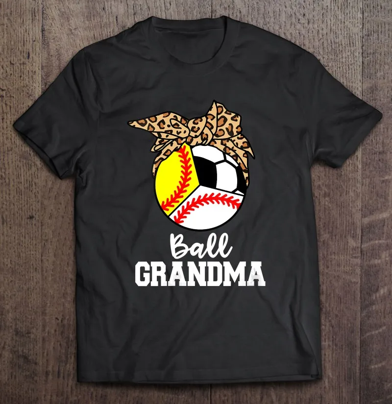 

Женская футболка с принтом бабушки, бейсбола, софтбола, футболки с леопардовым принтом, бабушки, футболки, мужская одежда, футболки с графич...