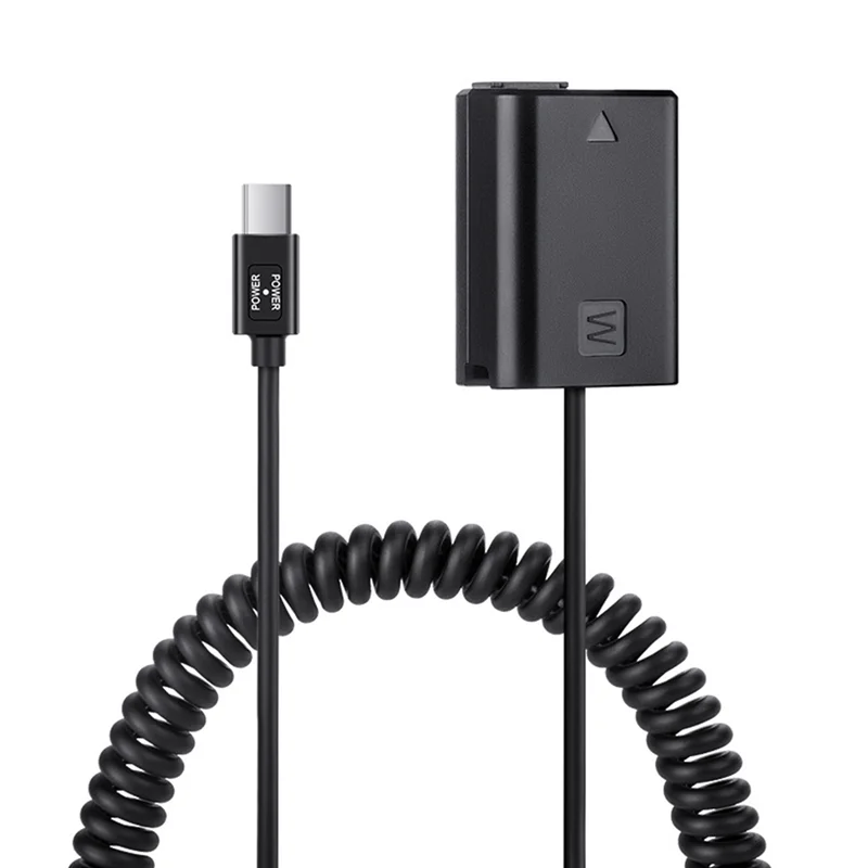 

Type-C NP-FW50 Dummy Battery DC Power AC Adapter AC-PW20 for A7R A7 A7M2 A7M2 A6300 6400 6500 6000 6100 Camera