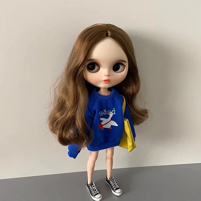 

New Blythe Clothes Fashion Cute Duck Sweater for Blyth Doll Barbies 30cm 1/6 BJD Dolls Azone ICY Licca Doll Accessories Gifts