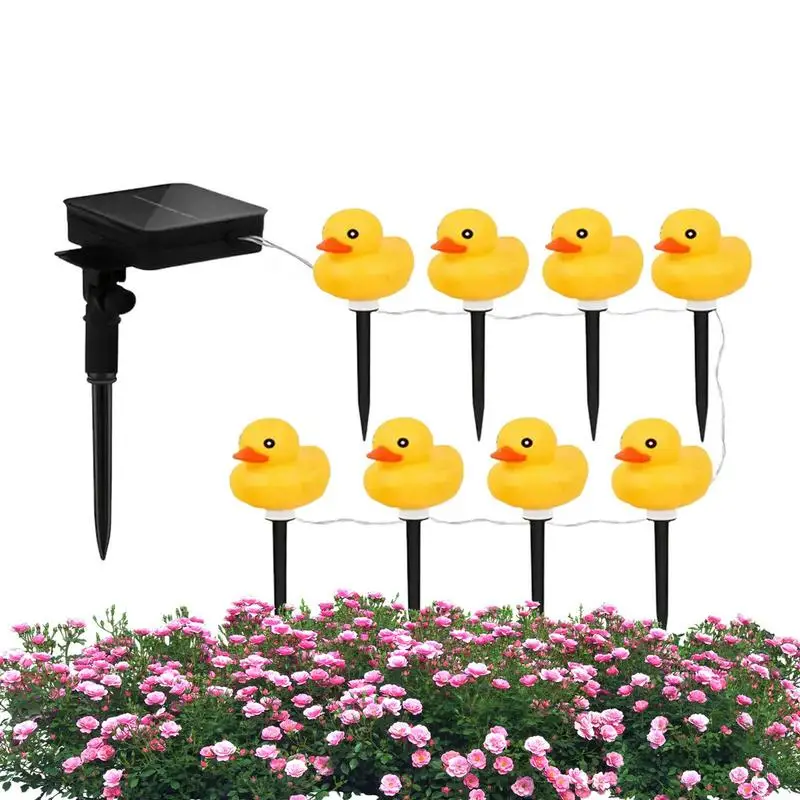 

Solar Garden Lights Yellow Duck String Lights Waterproof Solar Fairy Light Duck Decor Lights For Street Yard Patio Garden