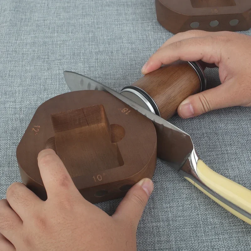 10/12/15/18/20/22 ° Точилка для ножей на деревянной основе кухонная шлифовальная система