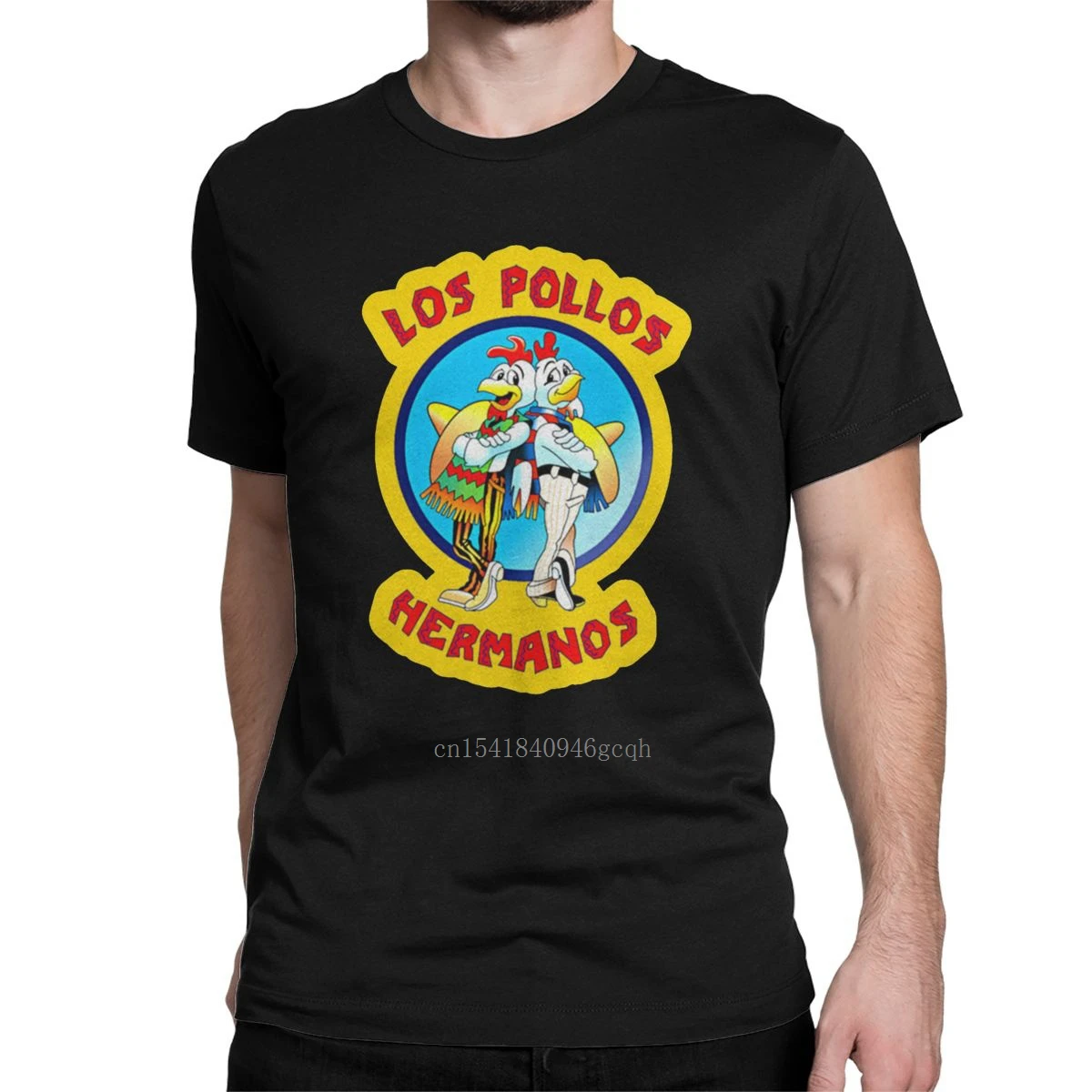

Los Pollos Hermanos Men's T Shirts Breaking Bad Vintage Tees Short Sleeve Round Neck T-Shirts Cotton Printing Tops