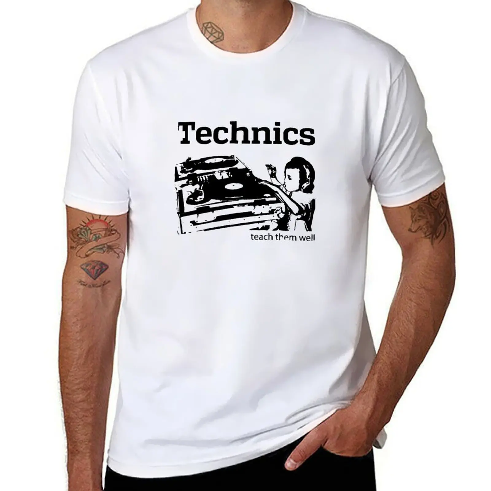 Футболка Dj Technics Teach Them Well хлопковая мужская