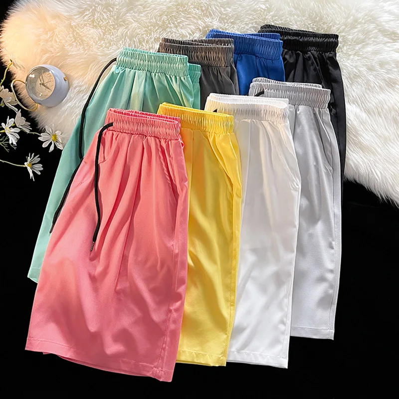 Шорты женские из вискозы дышащие с эластичной талией 45-100 кг