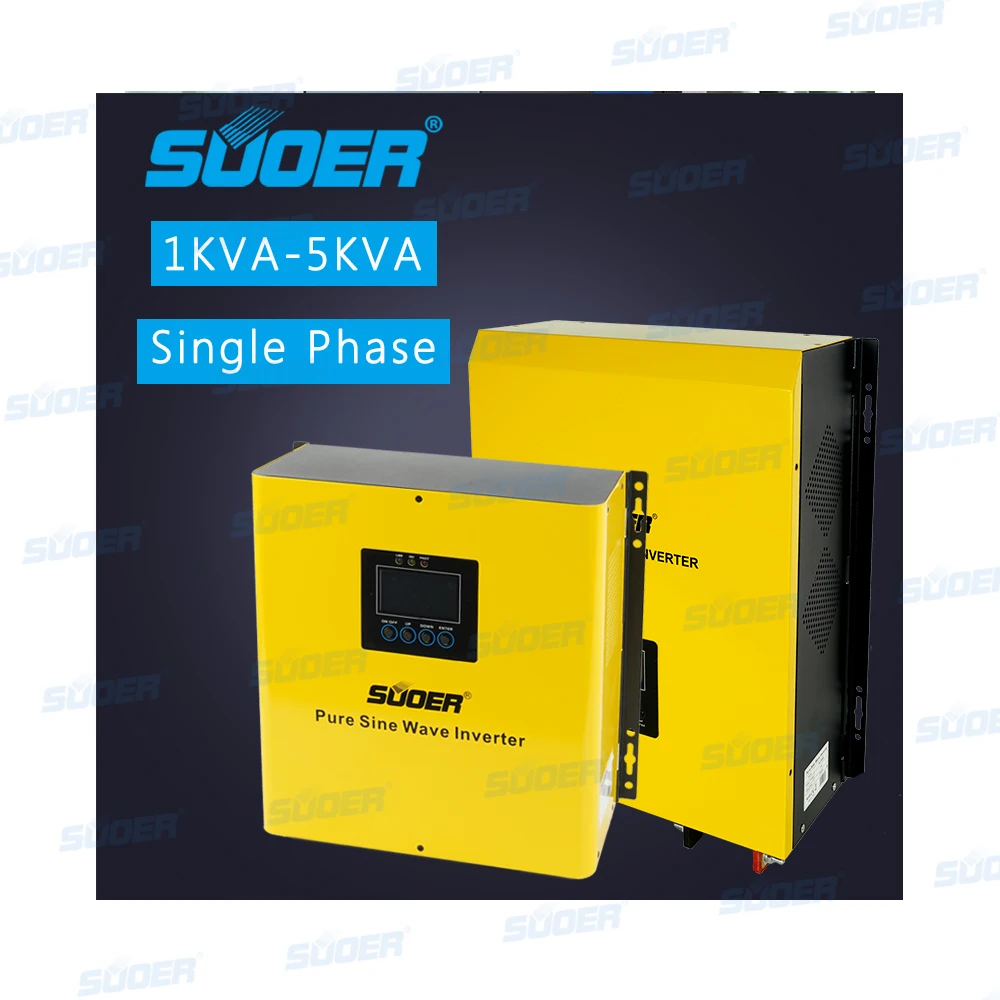 

Suoer Low Frequency 12v Pure Sine Wave 1500VA 1000W 3000w 5000w with Built in Battery Charger Hybrid Power Inverter