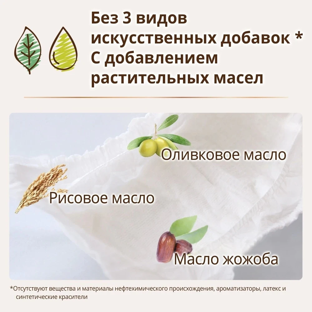 Натуральные подгузники MOONY размер 3/М 6-11 кг 46 шт |