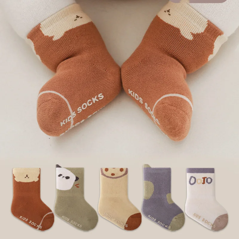 

MILANCEL Winter Baby Socks 5 Pairs a Lot Warm Fleece Floor Socks Non-Slip