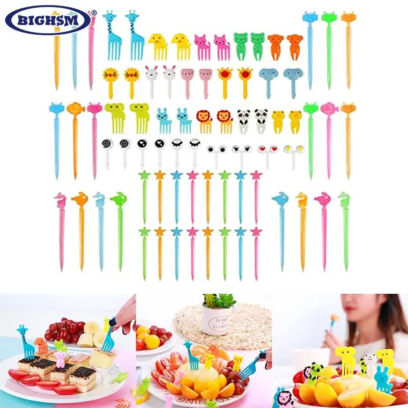 

8 шт.-76 шт. Милая Мини ферма Мультяшные пищевые медиаторы детская закуска торт десерт пищевая фруктовая вилка обед бенто аксессуары празднич...