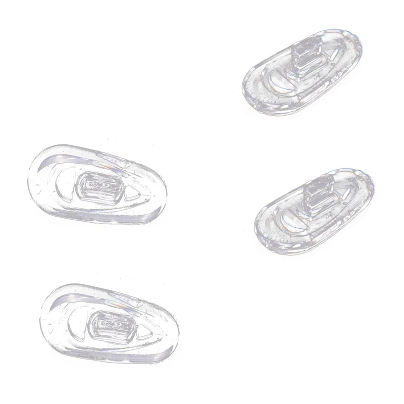 

50 Pairs Silicone Eyeglass Nose Pads Oval Push On